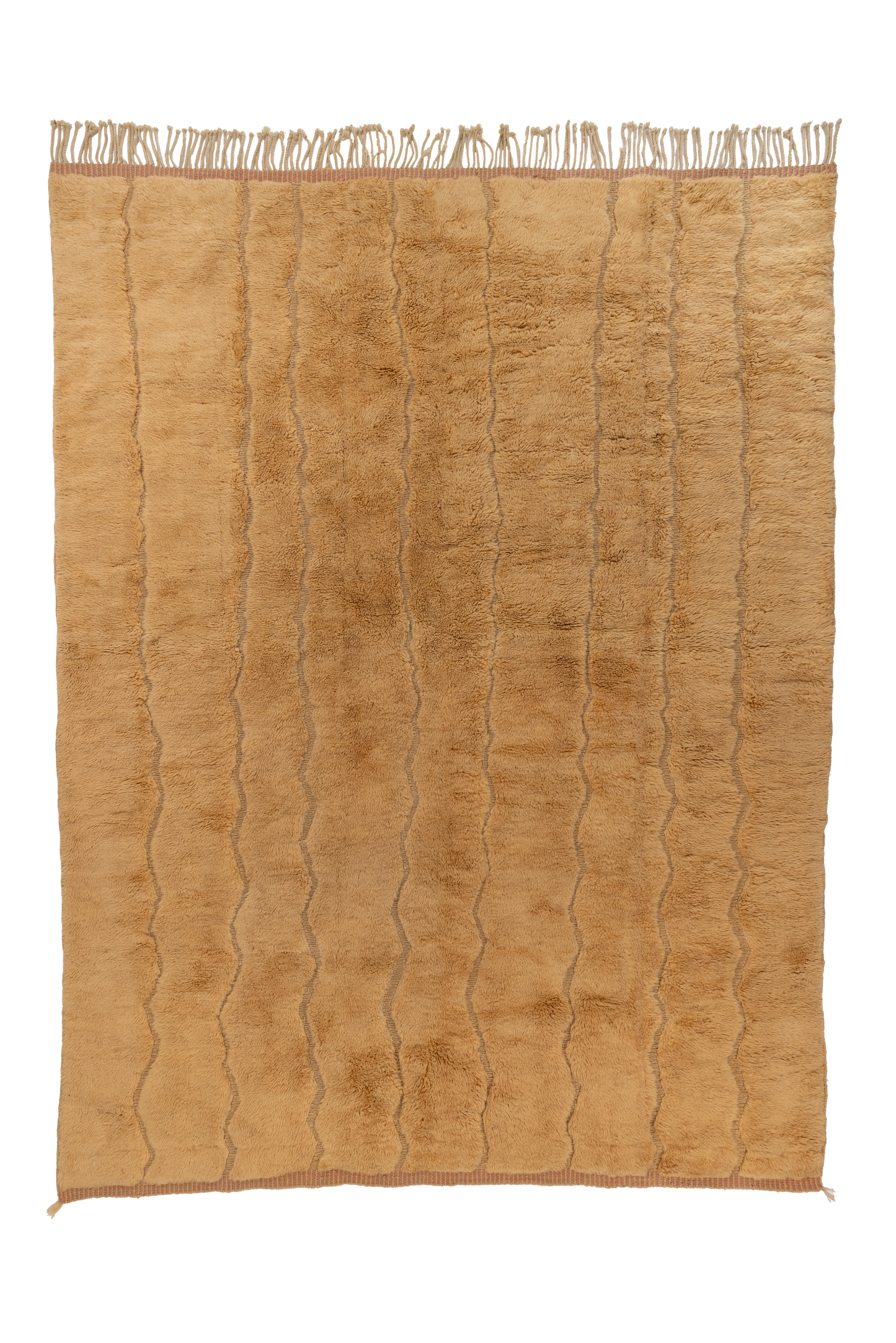 Large Tan Wool Beni Mrirt Moroccan rug