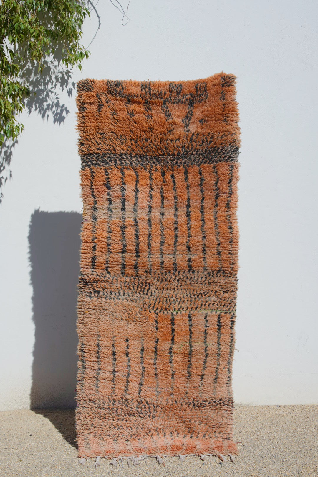 Medium Orange Patterned Wool Boujad