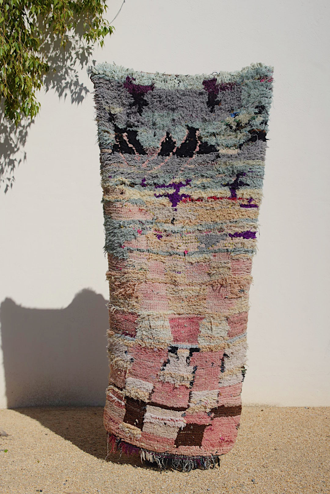 Multicolored Blue + Pink Wool Boujad