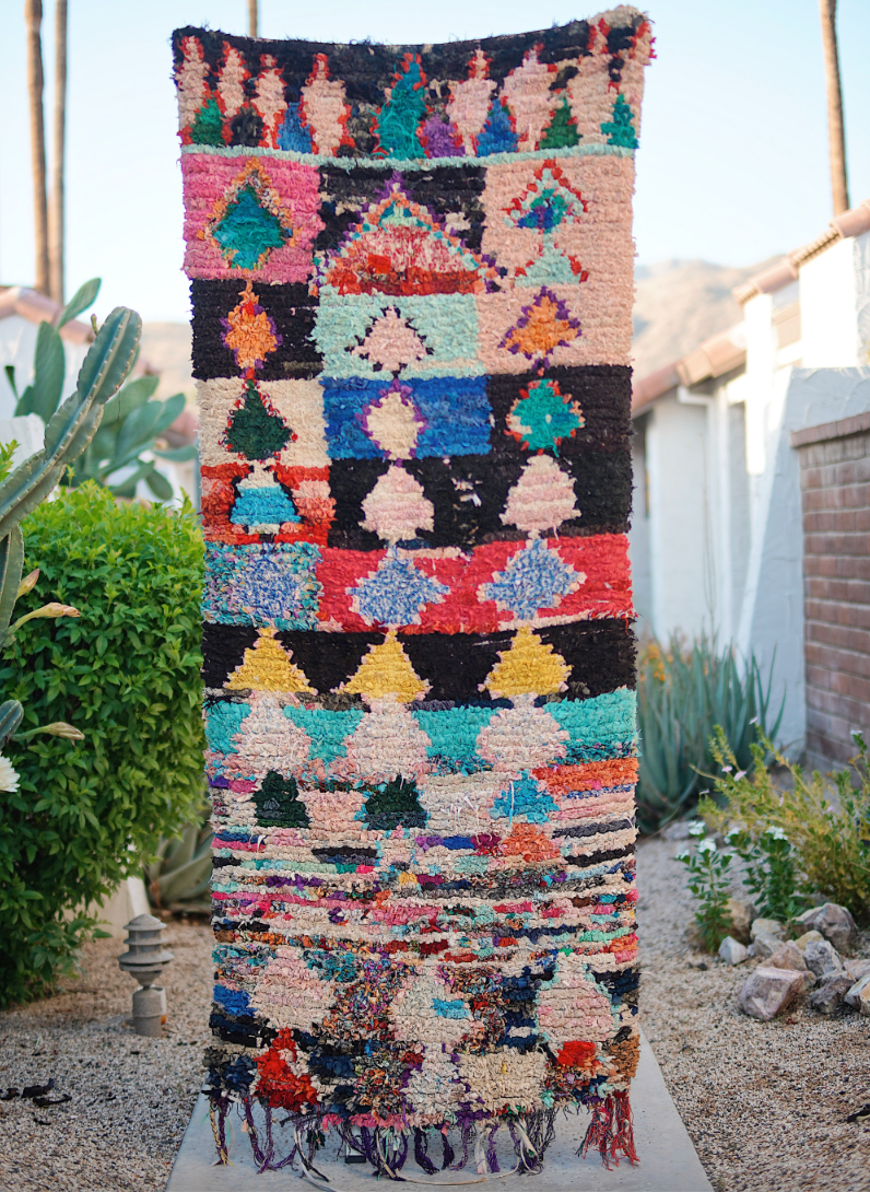 Multicolored Cotton + Wool Boucherouite