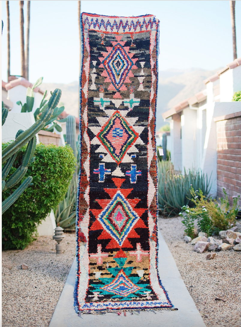 Multicolored Geometric Cotton Boucherouite