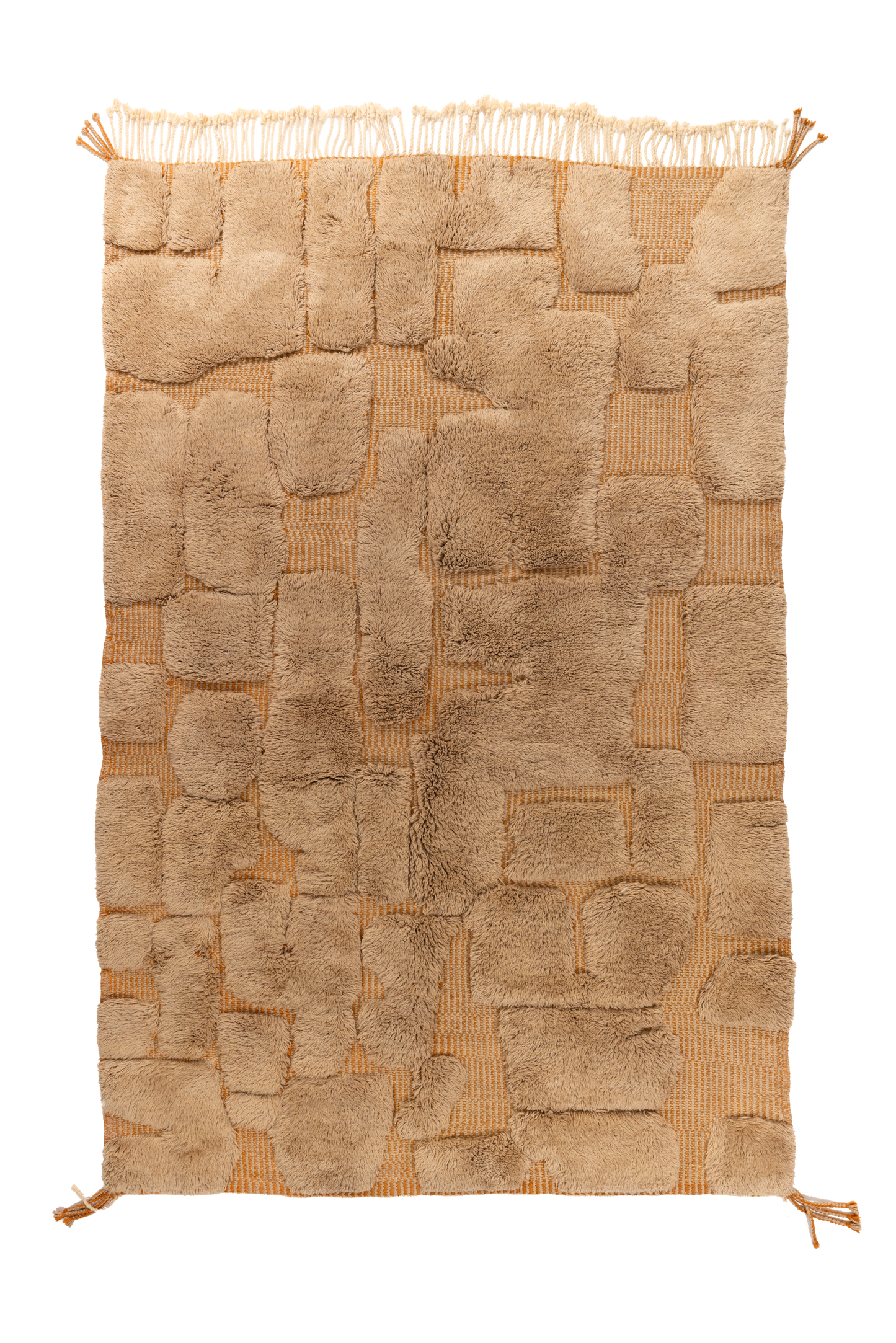Large Beige Wool Custom Contemporary