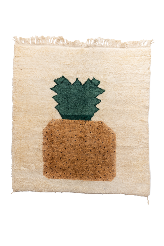 Large Pineapple Design Custom Wool Contemporary