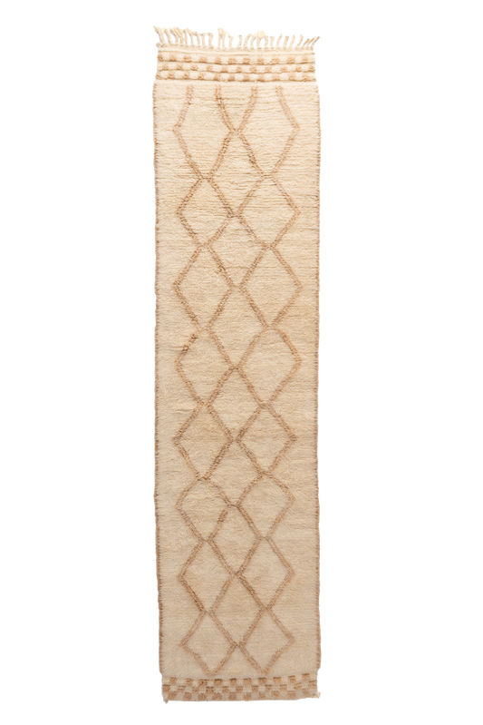 Cream with Tan Design Custom Wool Contemporary