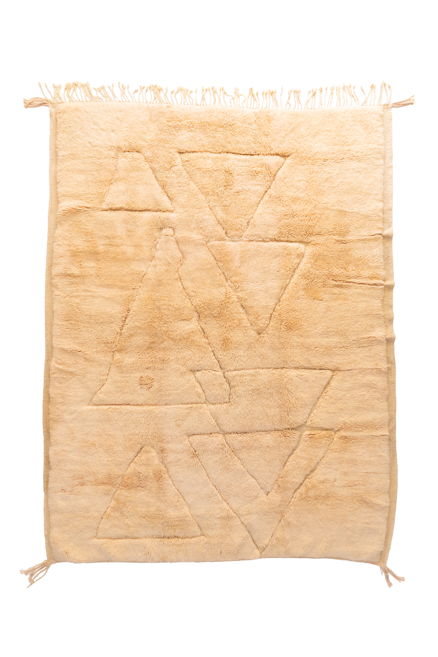 Large Tan with Triangle Design Wool Custom Contemporary