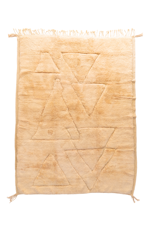 Large Tan with Triangle Design Wool Custom Contemporary