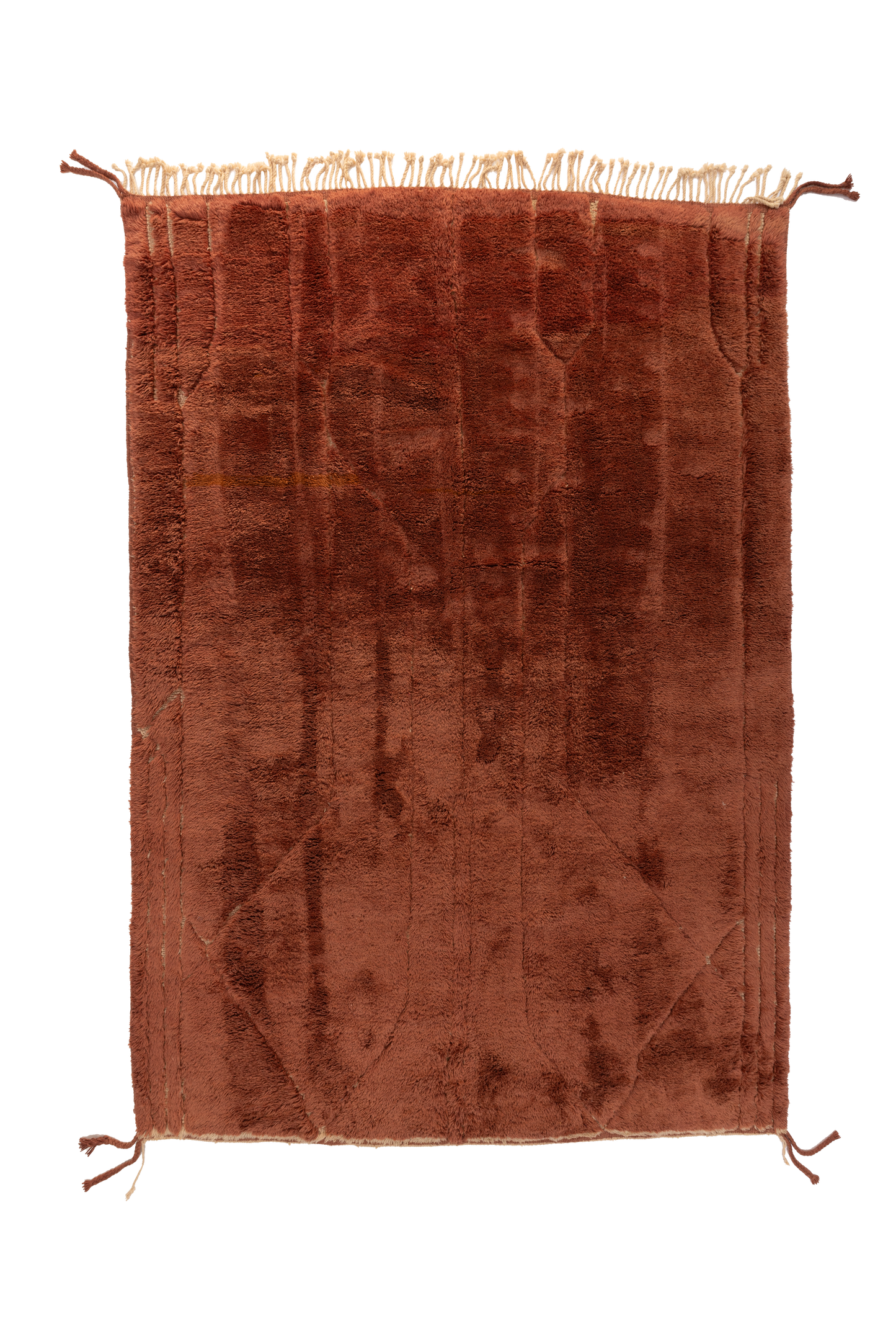 Large Red Wool Contemporary