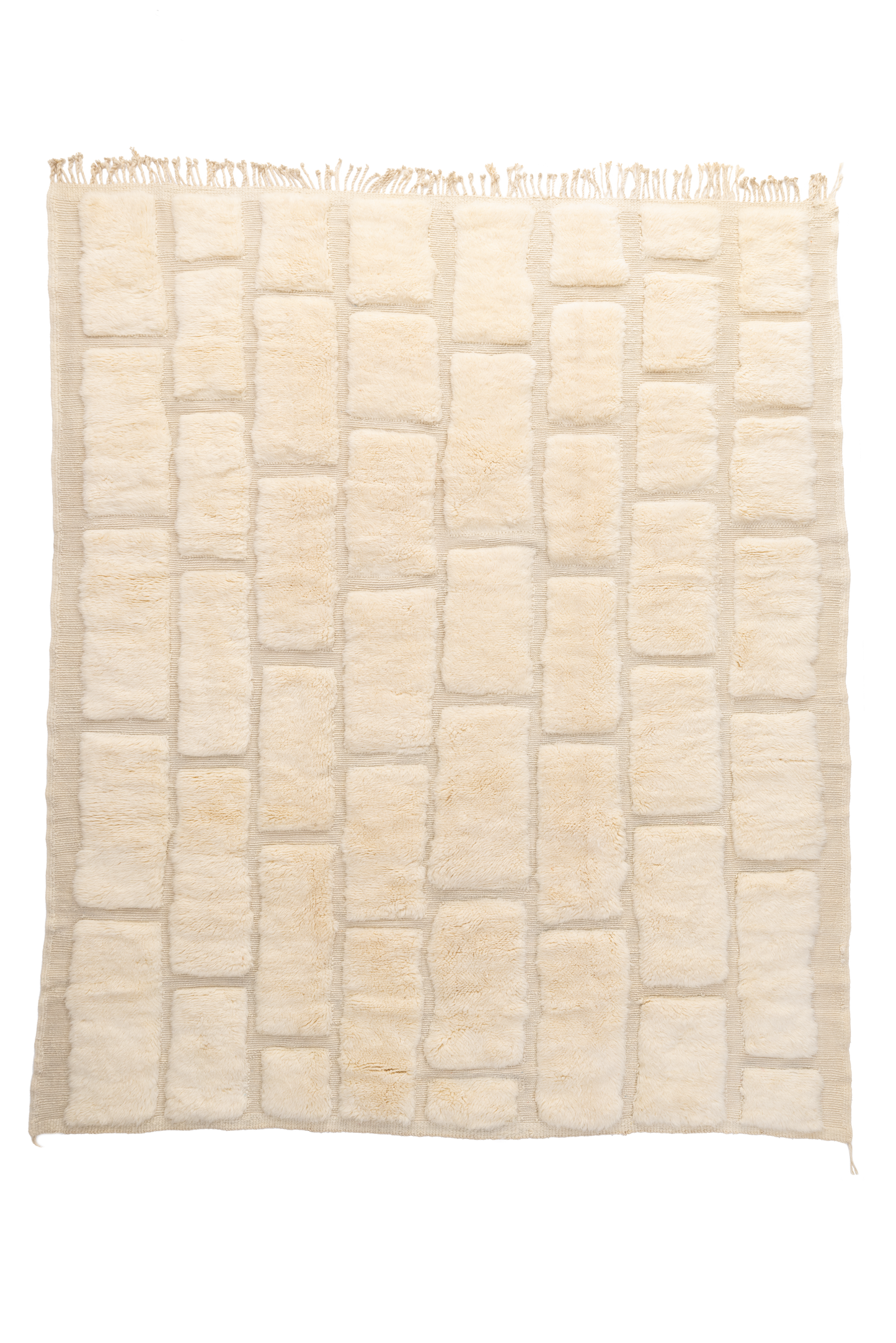 Dynamic Cream In House Moroccan Rug