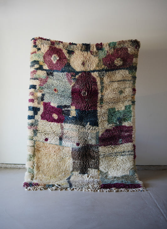 Muted Geometric Wool Woven Rug