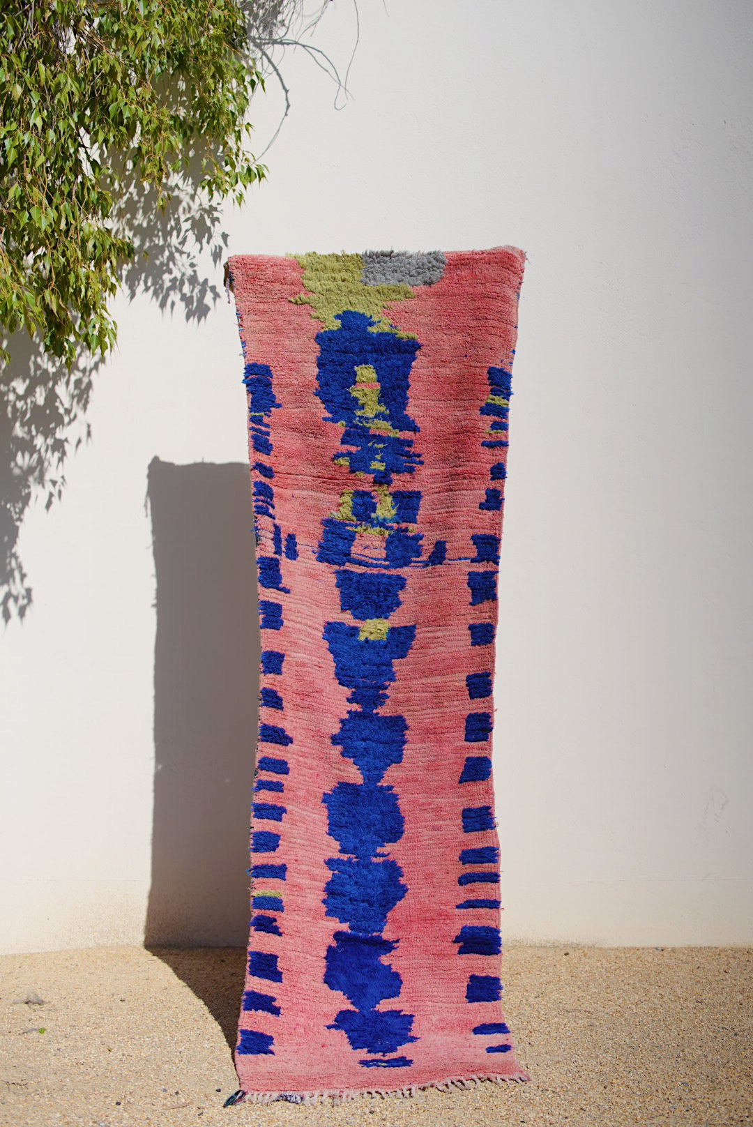 Pink and Blue Boujad Wool Runner