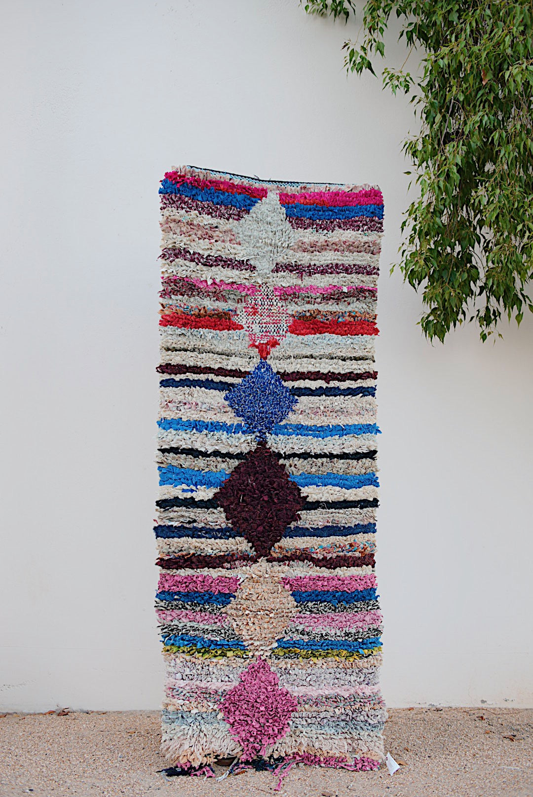 Multicolored Striped Cotton Boucherouite