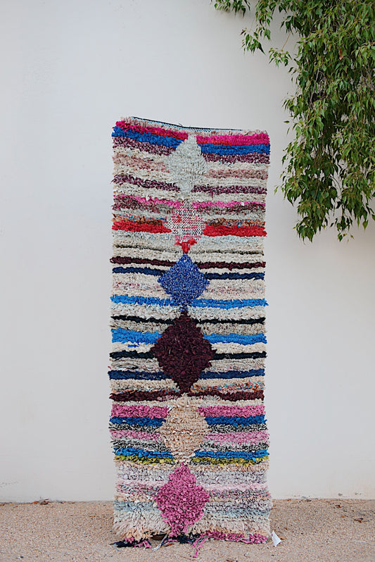Multicolored Striped Cotton Boucherouite