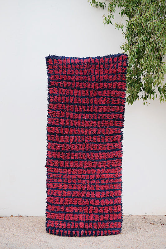 Red and Navy Cotton Boucherouite