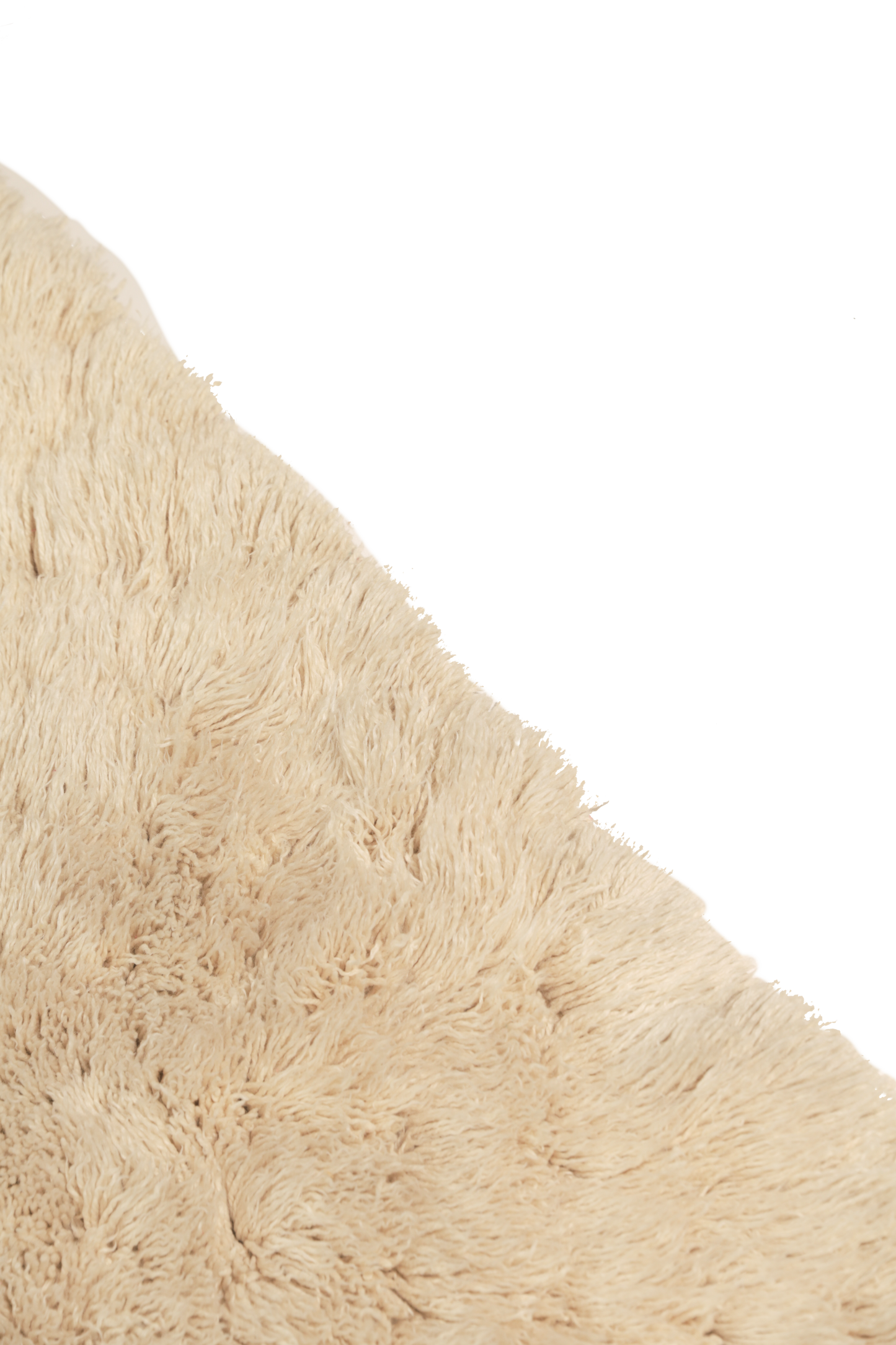 Moroccan cream Shag Wool Rug