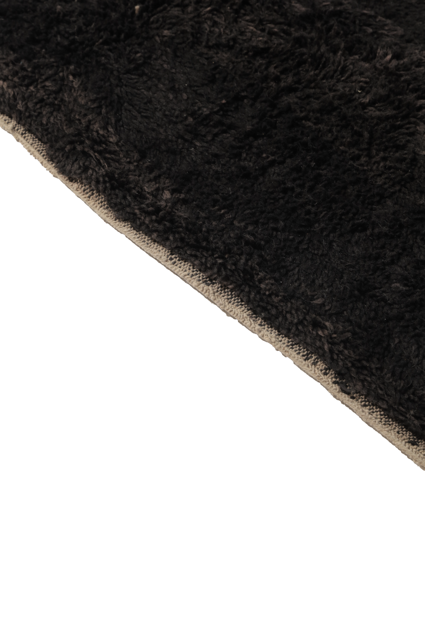 Large Black with White Border Wool Custom Contemporary