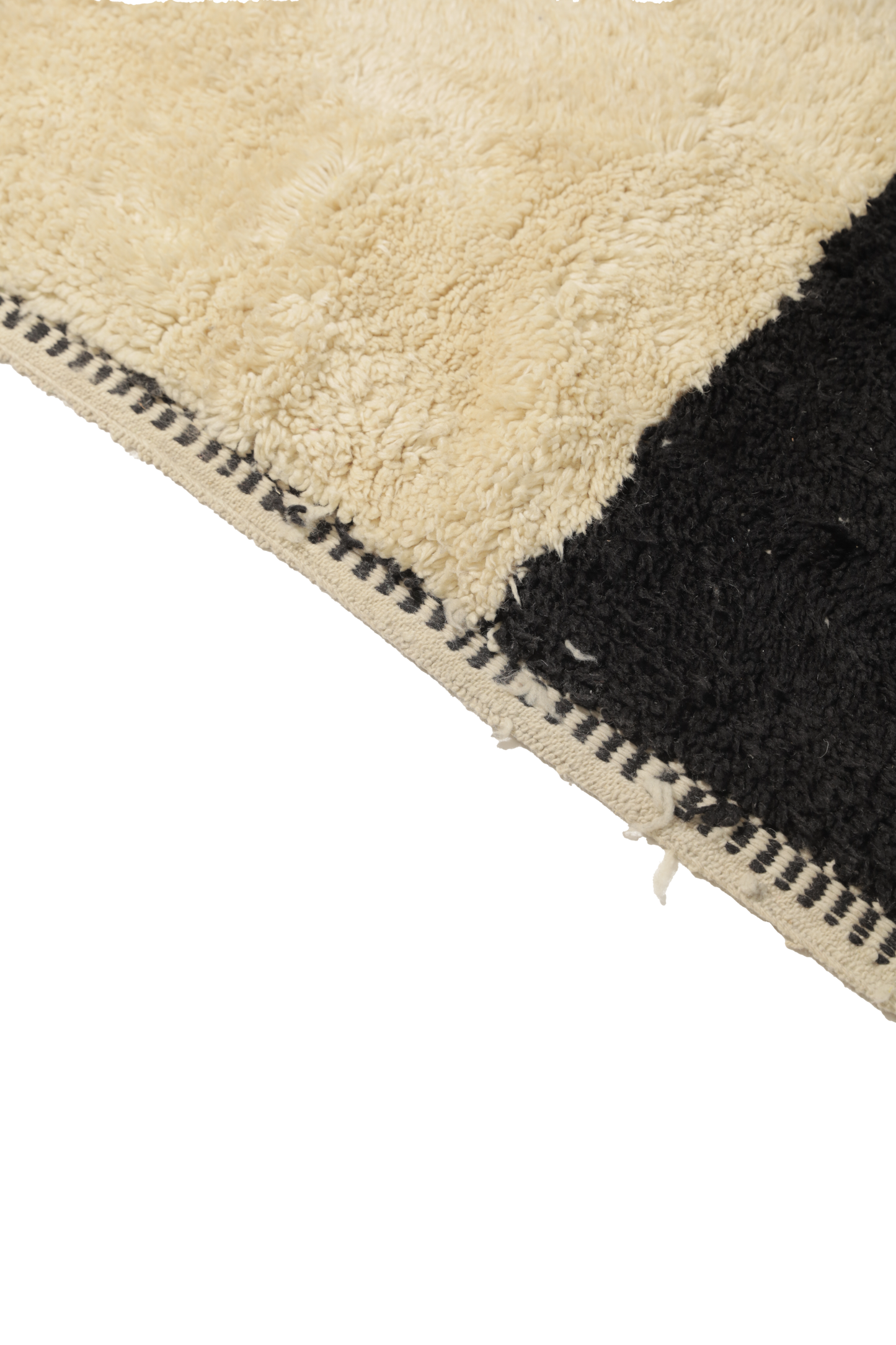 Large Black and Cream Wool Custom Contemporary