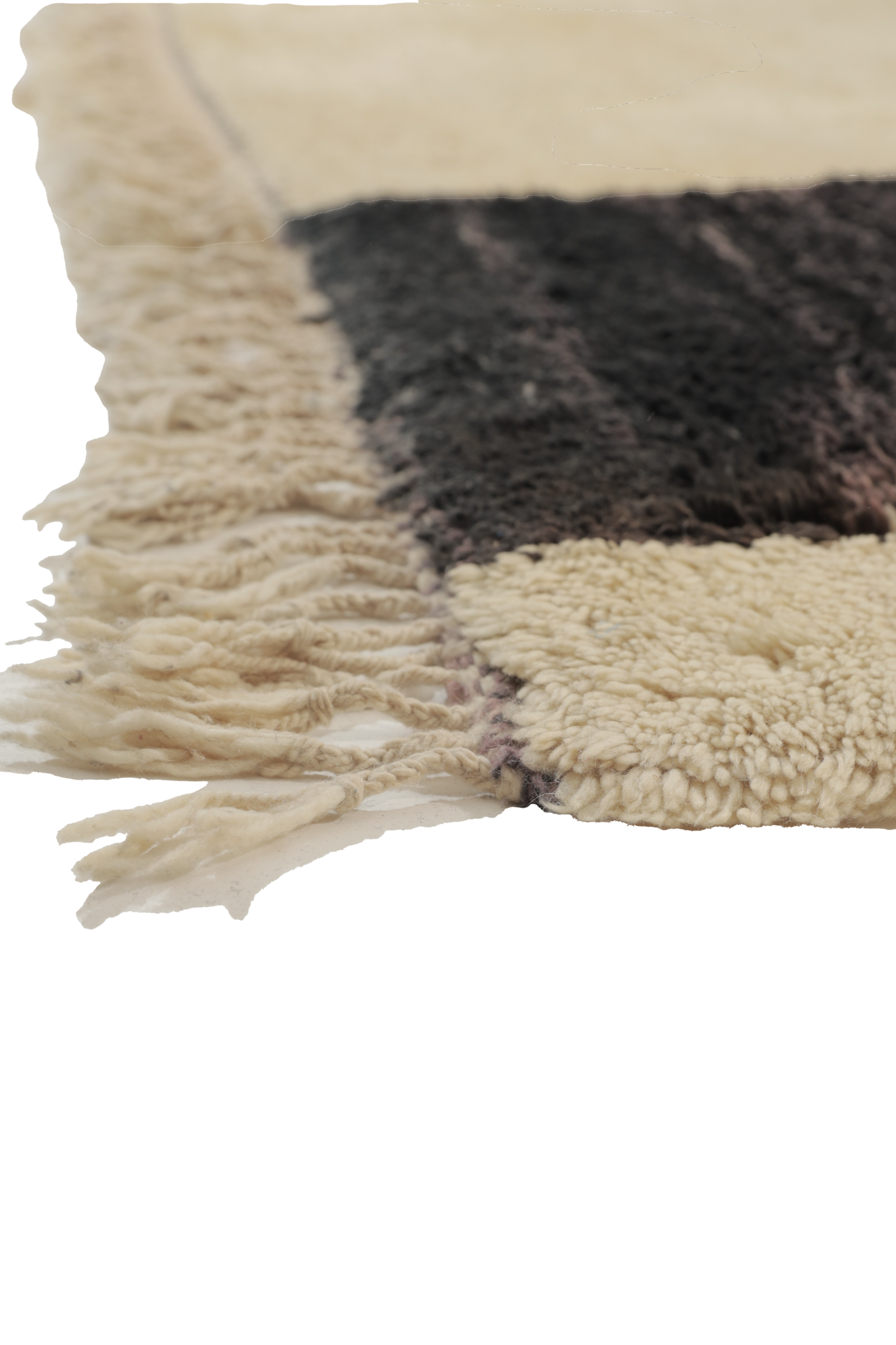 Large Black and Cream Wool Custom Contemporary