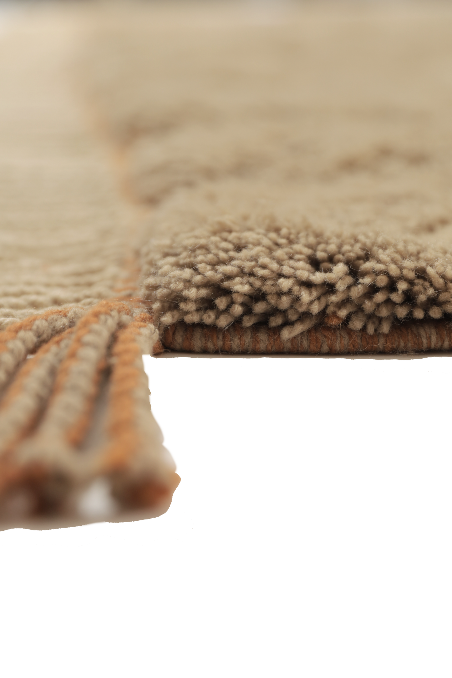 Large Beige Wool Custom Contemporary