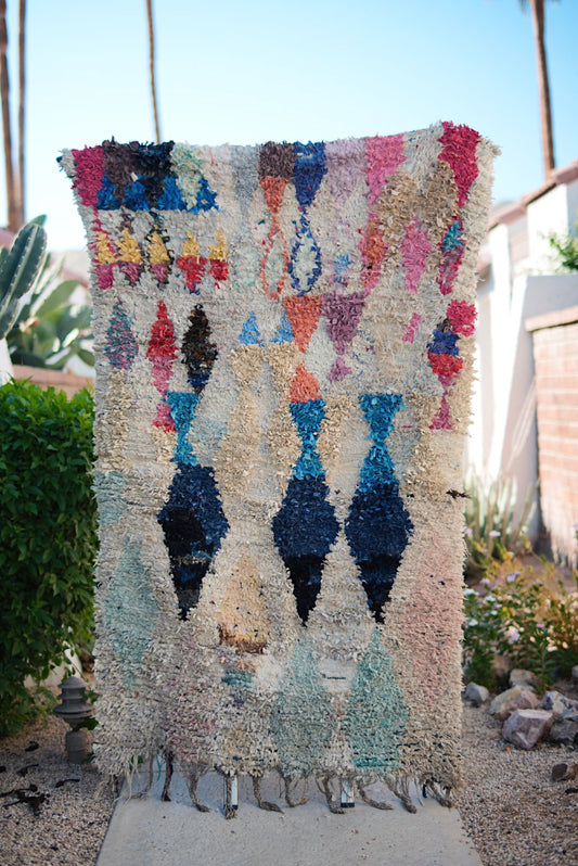 Large Multicolored Cotton Boucherouite