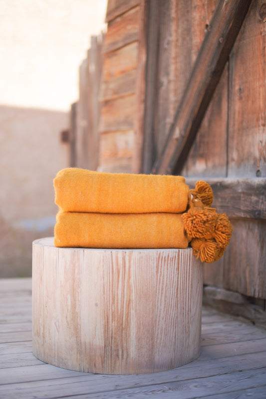 Amber Pom-Pom Blanket