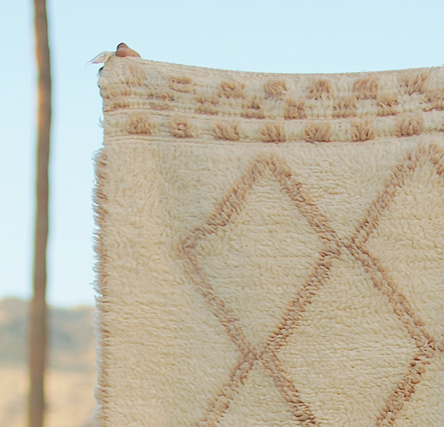 Cream Criss-Cross Contemporary Soukie Rug
