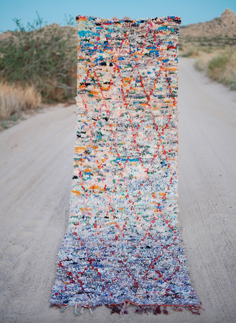 Multicolored Cotton + Wool Large Boucherouite