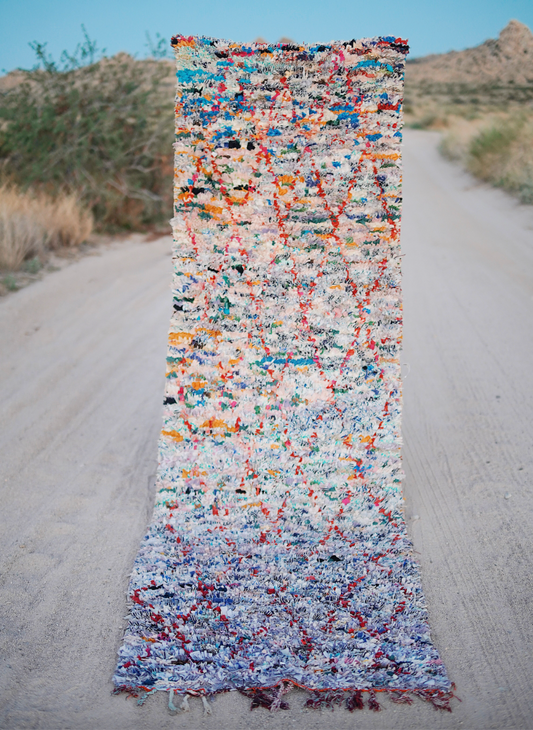 Multicolored Cotton + Wool Large Boucherouite