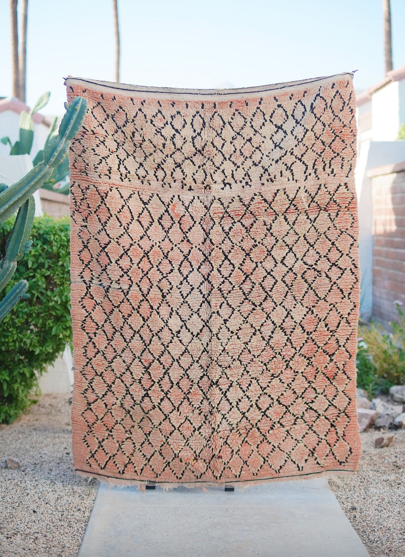Pink with Black Line Cotton Boujad