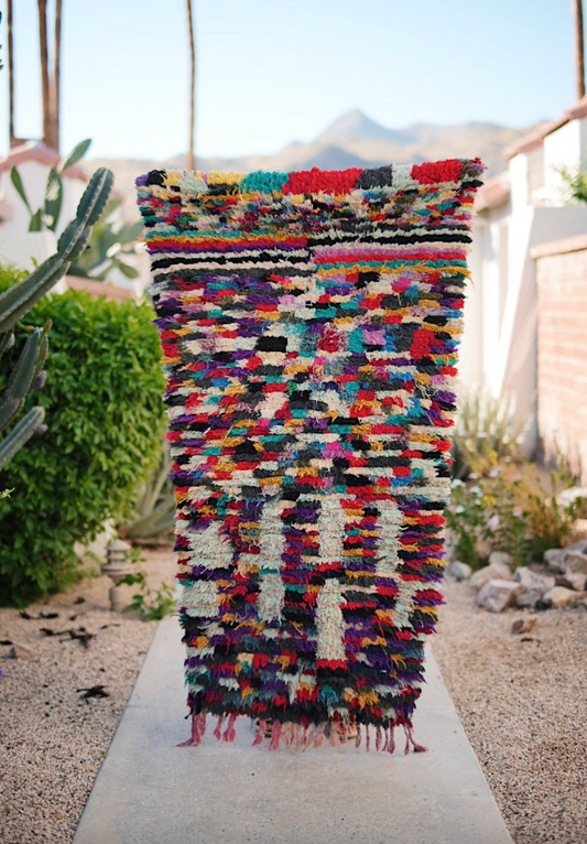 Multicolored Cotton Boucherouite
