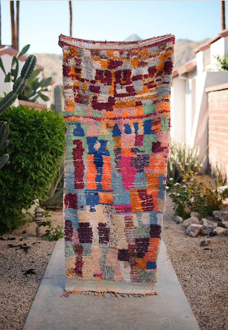 Multicolored Patterned Cotton Boucherouite