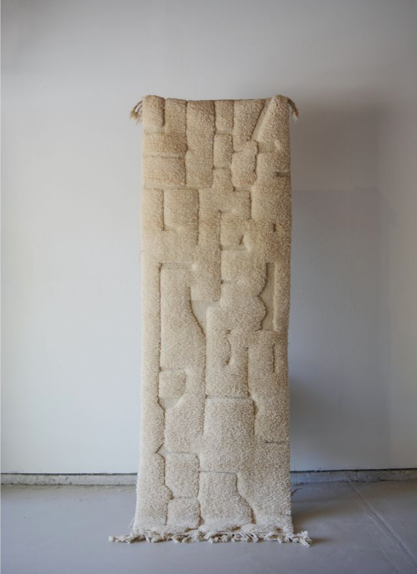 Cream wool wall hanging/runner