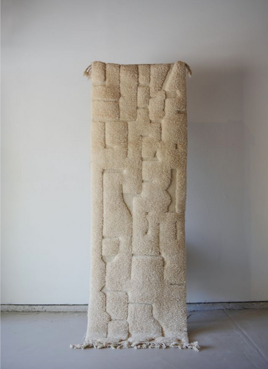 Cream wool wall hanging/runner