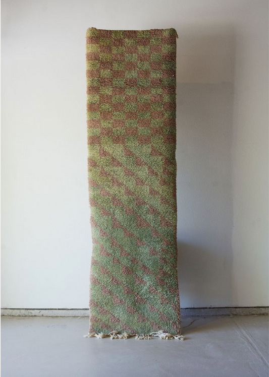 Green and Brown Diffused Grid Runner