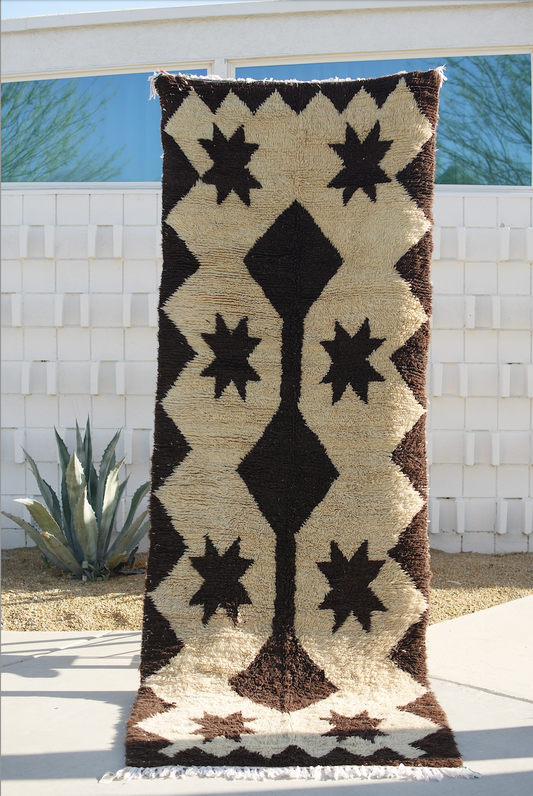 Star Pattern Brown and Tan Boujad