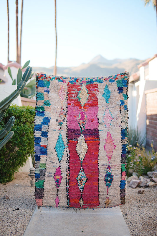 Multicolored Patterned Cotton Boucherouite