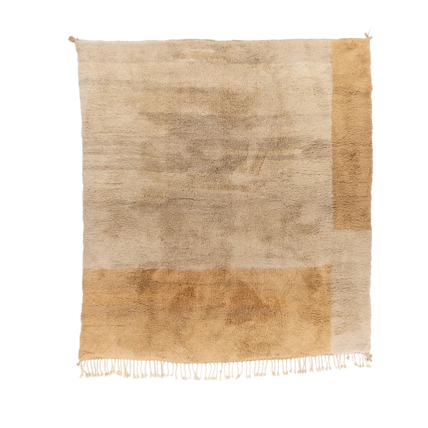 Large Tan Wool Contemporary