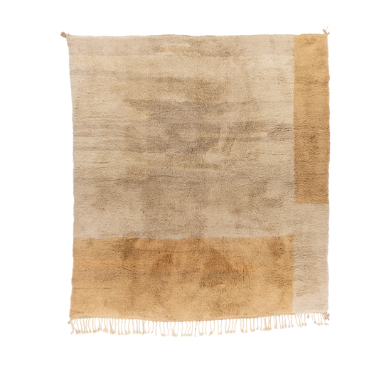 Large Tan Wool Contemporary