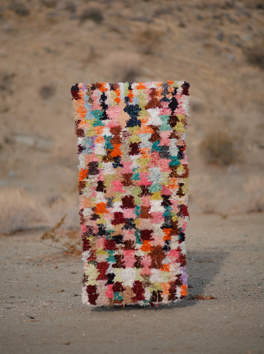 Vintage Multicolored Cotton Boucherouite