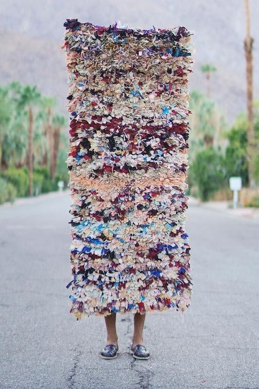 Vintage Multicolored Cotton Boucherouite