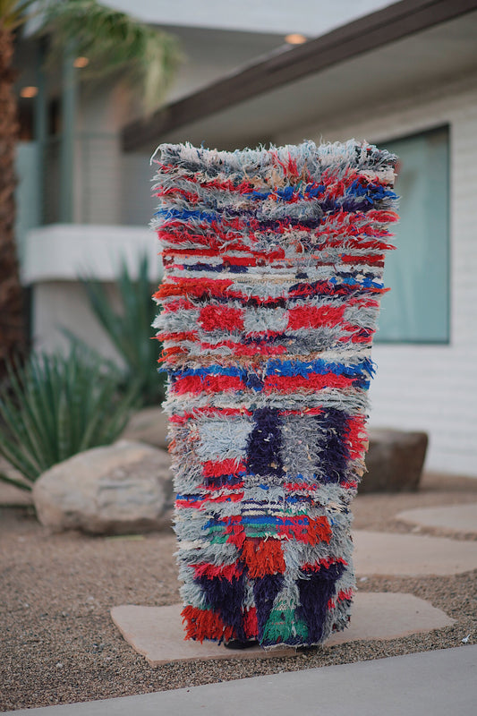 Vintage Multicolored Cotton Boucherouite