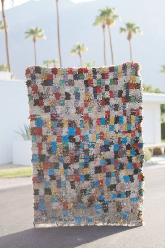 Vintage Multicolored Cotton Boucherouite