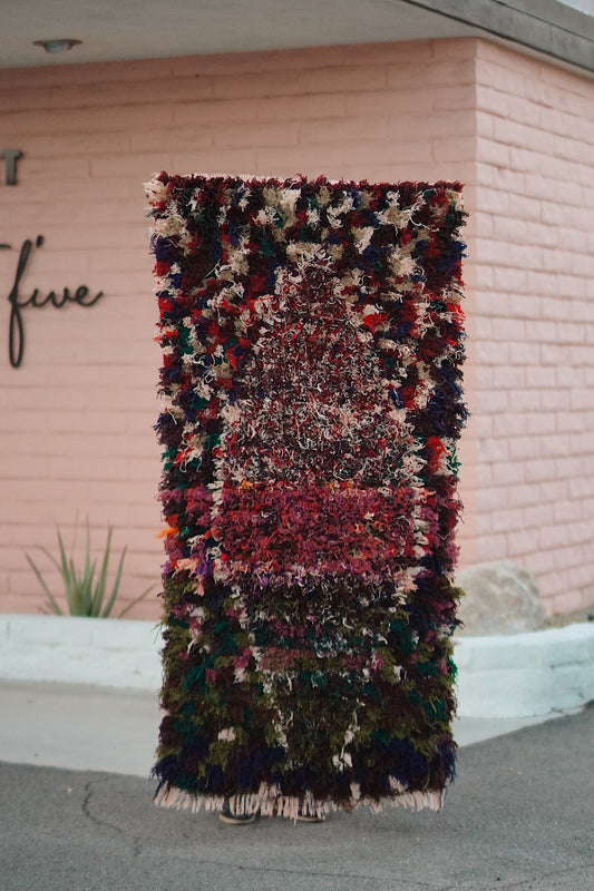 Vintage Multicolored Cotton Boucherouite