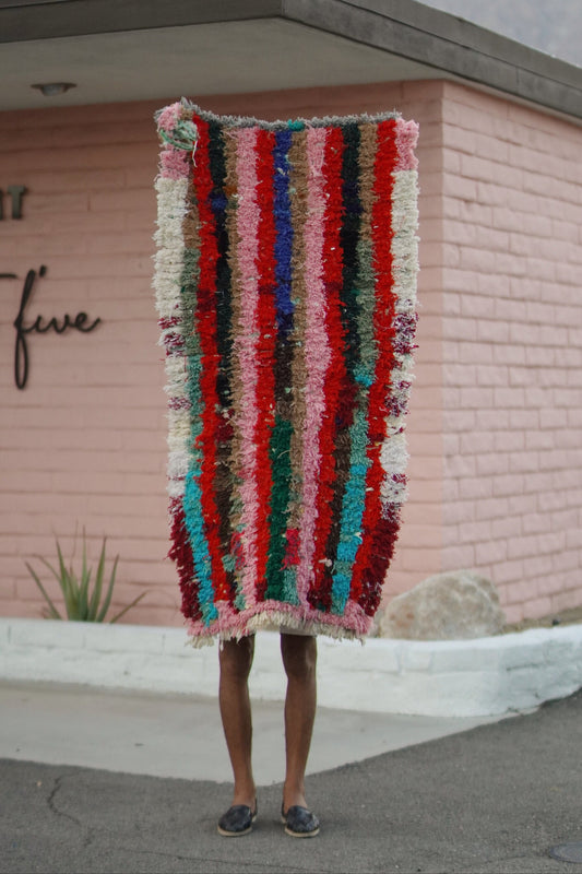 Vintage Multicolored Cotton Boucherouite