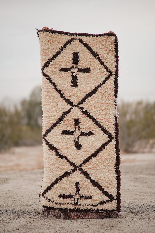 Vintage Cream and Black Wool Talsint