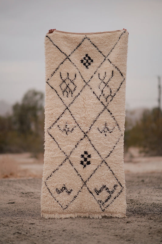 Soukie Modern Cream and Black Cotton Contemporary