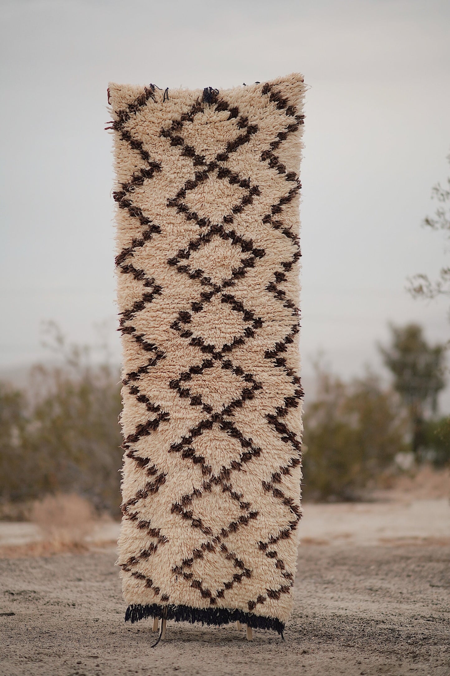 Vintage Cream and Black Cotton + Wool Talsint