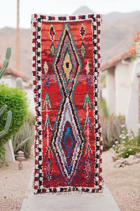 Vintage Multicolored Cotton Boucherouite