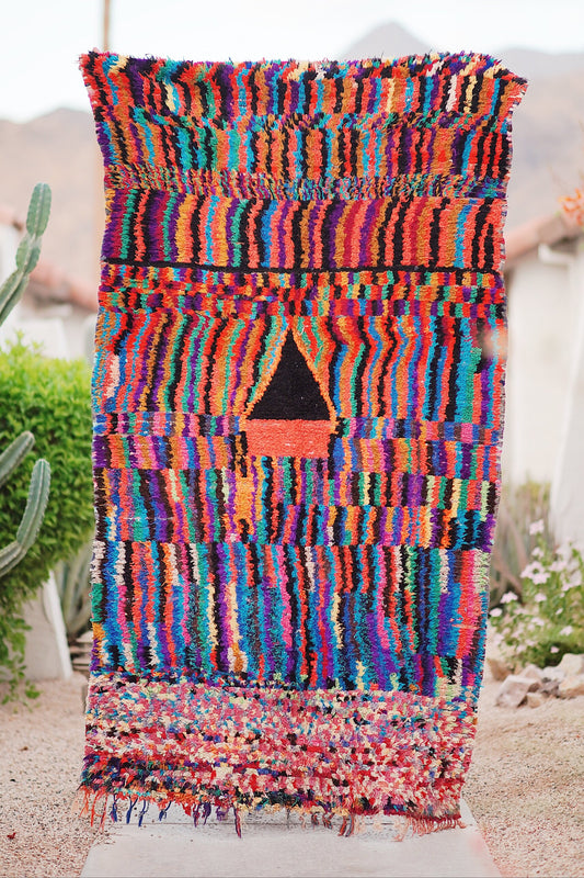 VINTAGE Multicolored Cotton Boucherouite