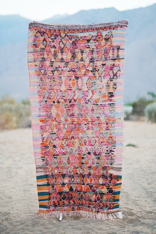 Vintage Multicolored Cotton + Wool Boujad