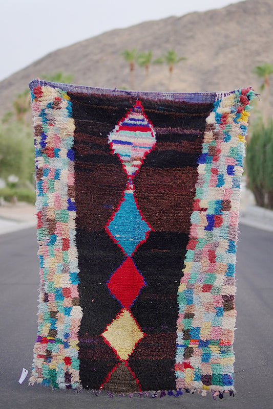 Vintage Multicolored Cotton Boucherouite
